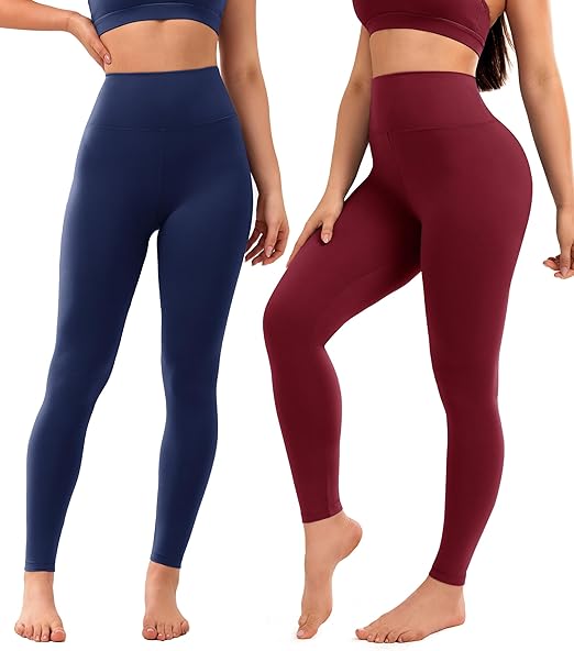 Creamlush 4 Pack Leggings for Women-High Waisted Ultra Soft Stretchy Yoga Lounge Pants